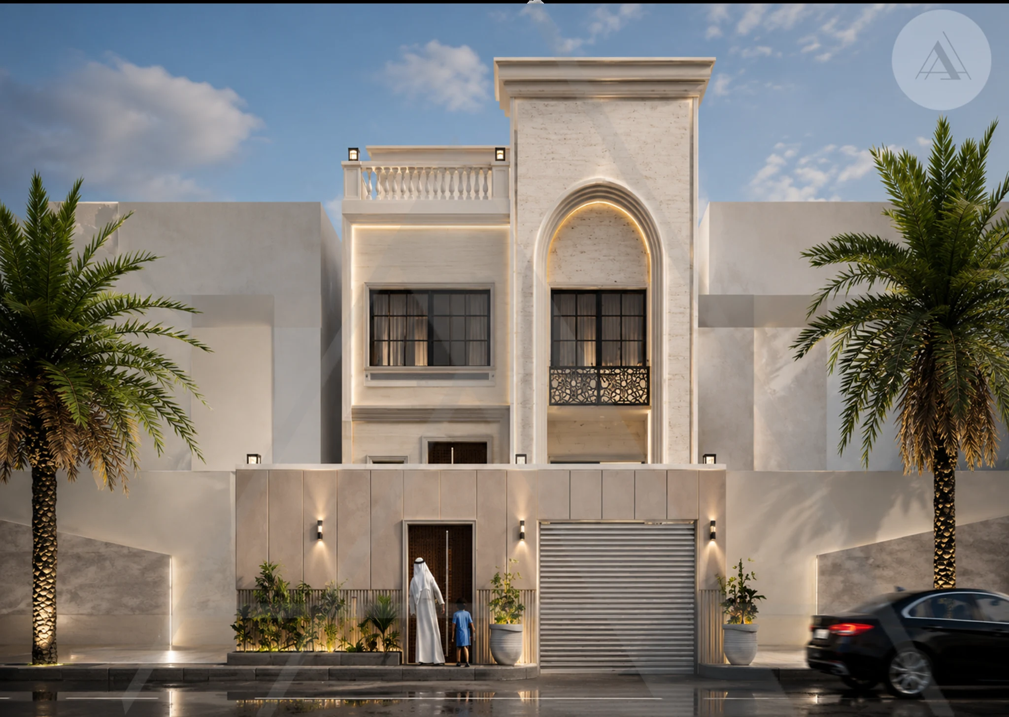 Al Hadatha Villa alternate facade design