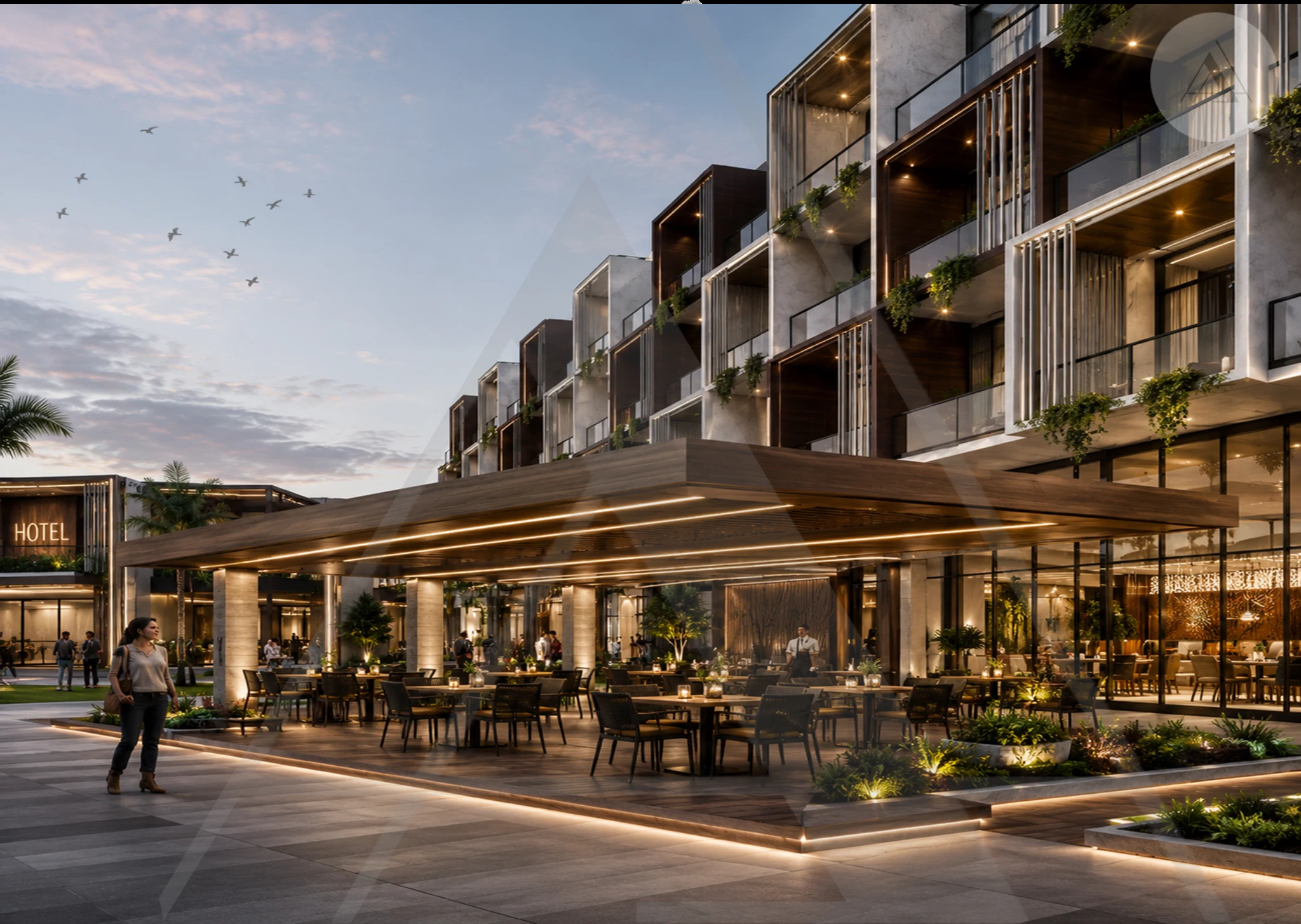 Al Bahr Resort outdoor hospitality area