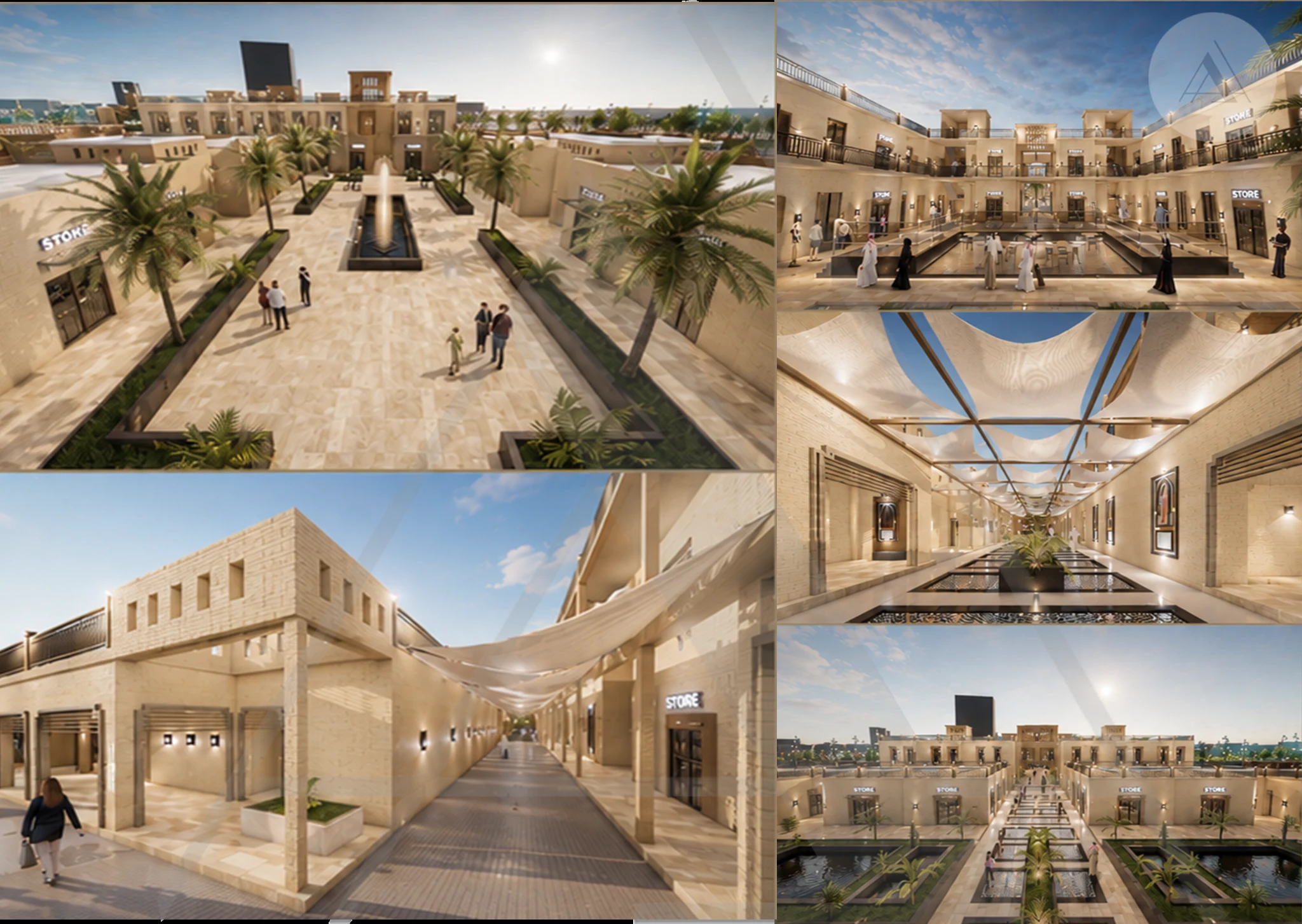 Culture Nexus Market interior and courtyard views
