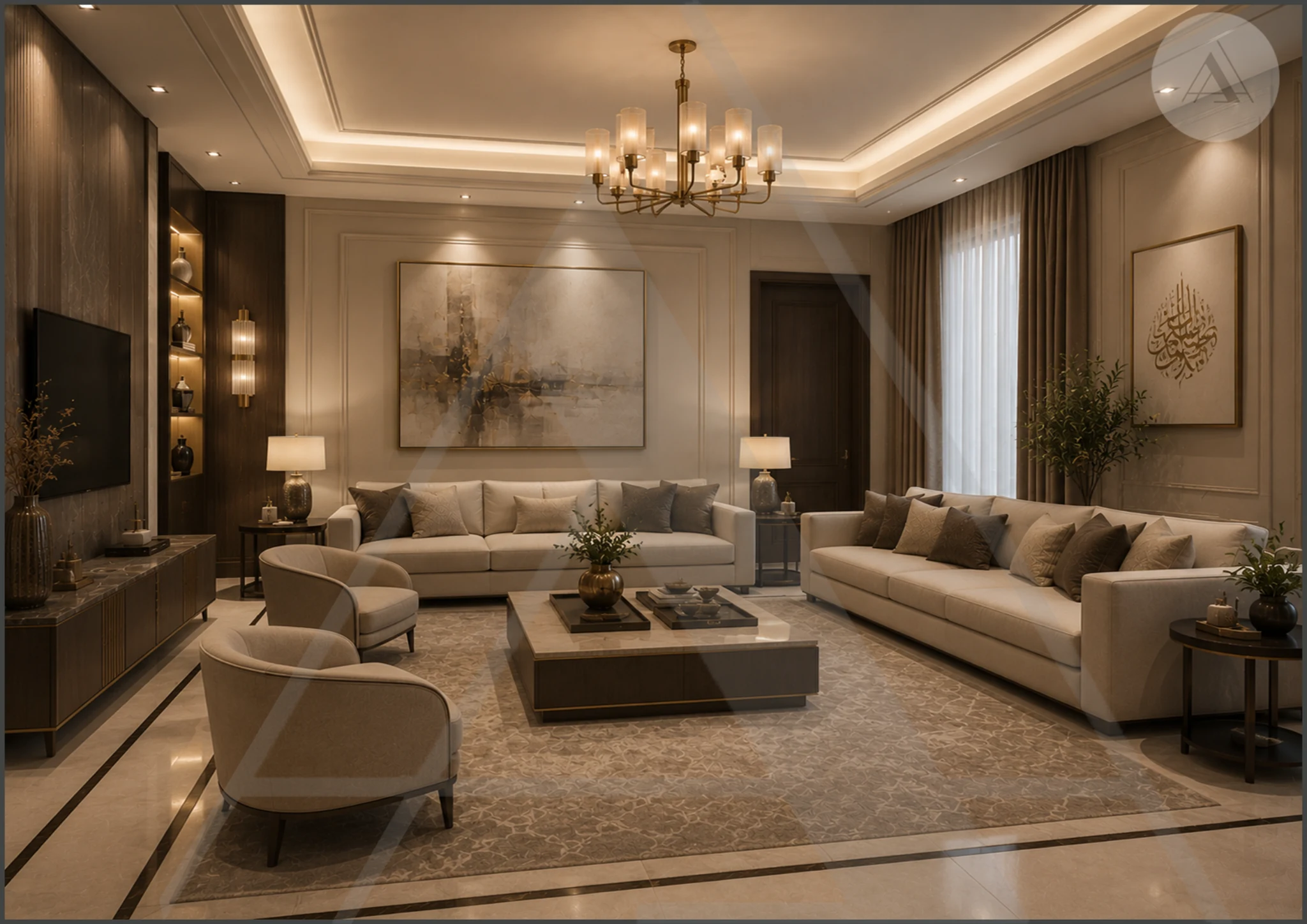 Serenity Villa interior design in Jeddah