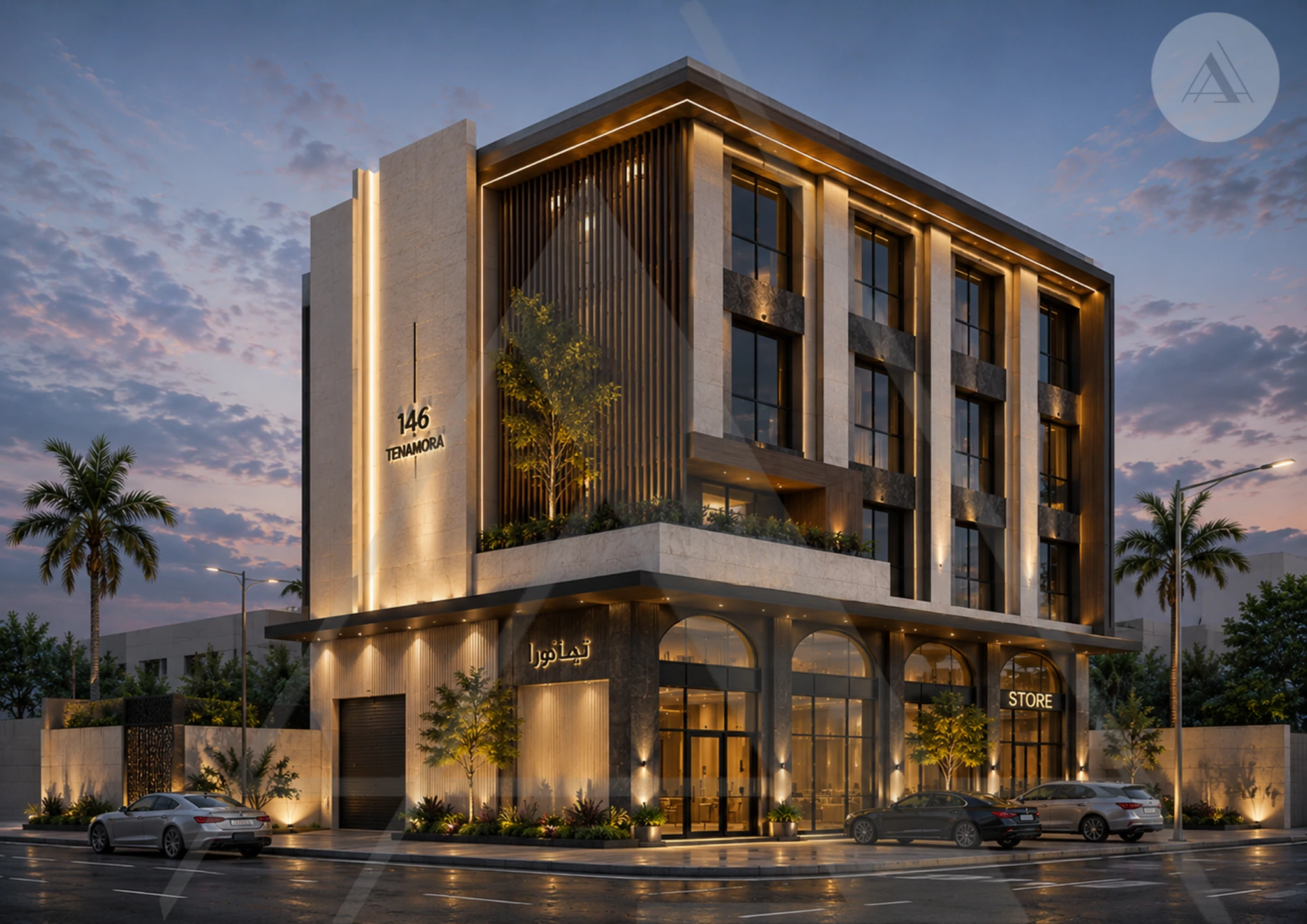 Tenamora Hotel alternate facade view